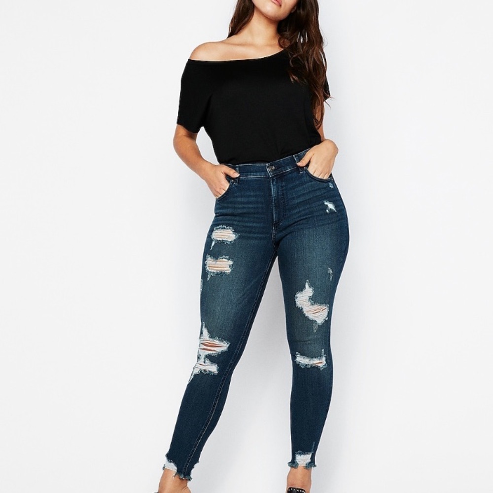 High Waist Ripped Jeans